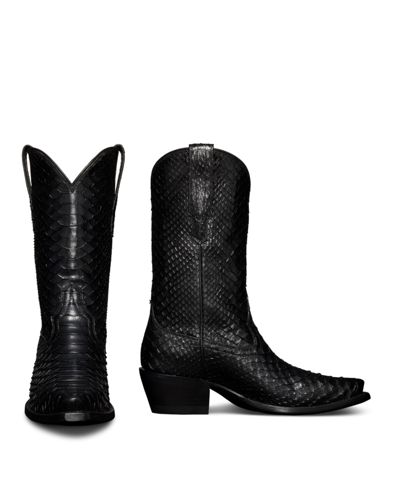 Women s Snakeskin Boots The Savannah Midnight Tecovas