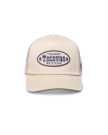 Front view of Trademark Trucker Hat - White on plain background