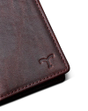 Closeup detail view of Men's Bifold - Chocolate