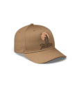 Quarterfront view of Father and Son Fishing Hat - Brown on plain background