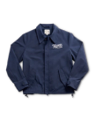 Front view of Men's Coaches Jacket - Navy on plain background
