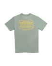 Back view of Men's Original Tecovas Rope Tee - Cactus / Yellow on plain background