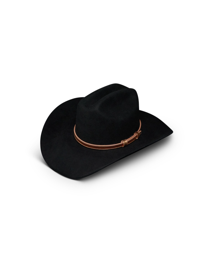 Quarterback view of Hat Band - Copper on plain background