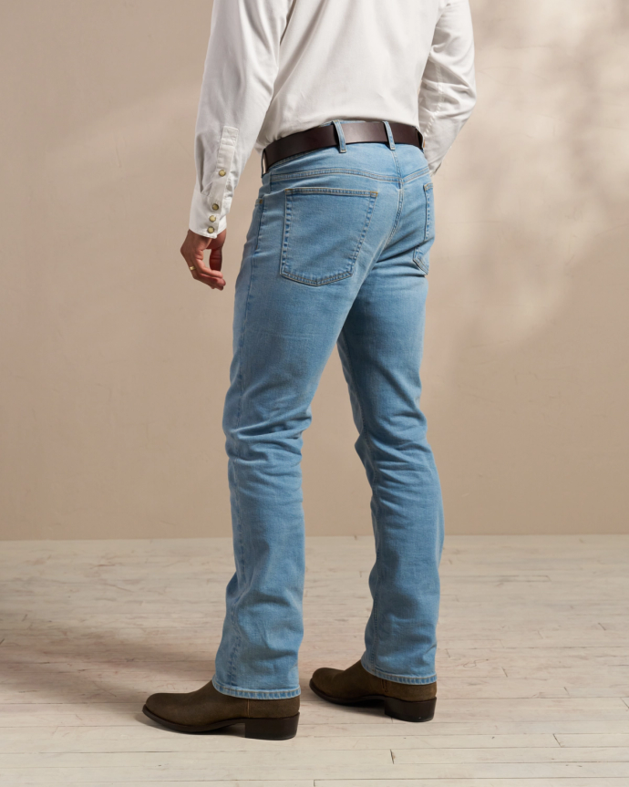 Back view of Men's Premium Standard Jeans (II) - Light on model