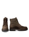 Pair view of The Rugged Moc - Umber Cowhide on plain background
