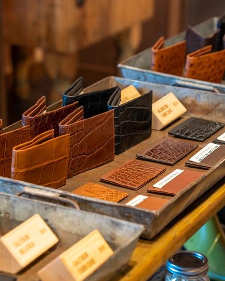 Image of the inside of the Main Street Tecovas Store wallets