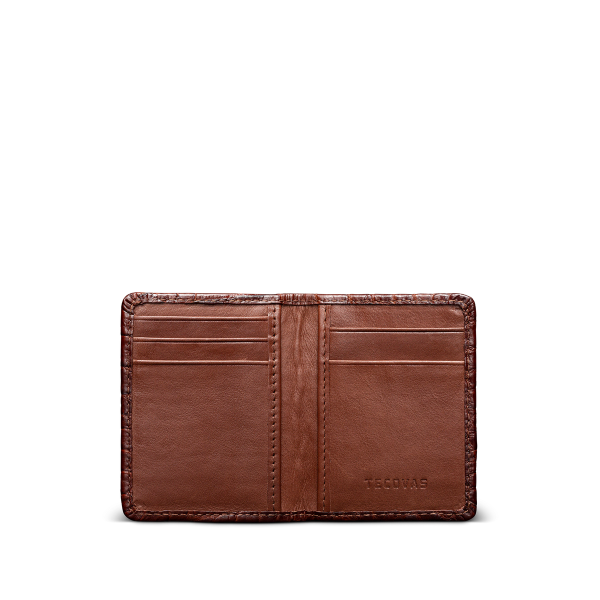 Front view of Bifold Card Case - Walnut on plain background