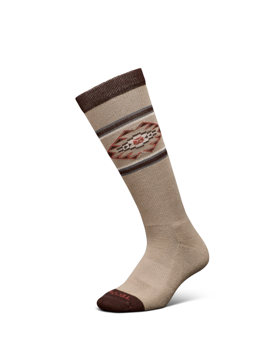 View of Over-The-Calf Socks (3-Pack) - Brown Multi