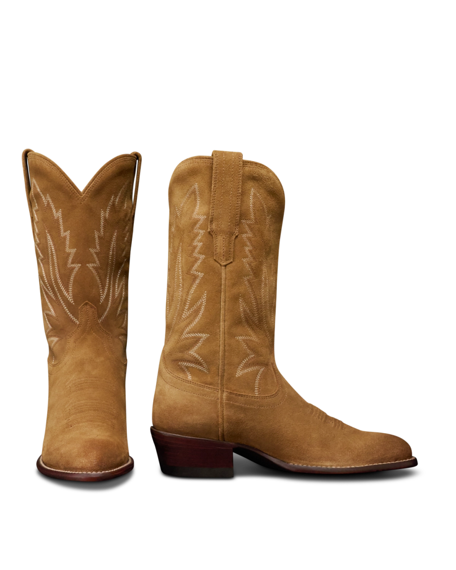 Pair view of The Jamie II - Caramel Suede on plain background