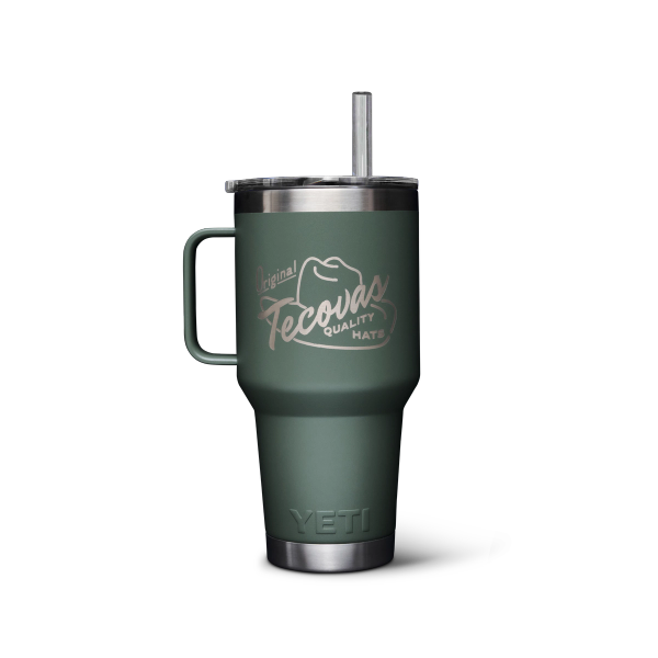 Image of the Yeti Straw Mug in Camp Green on a plain background