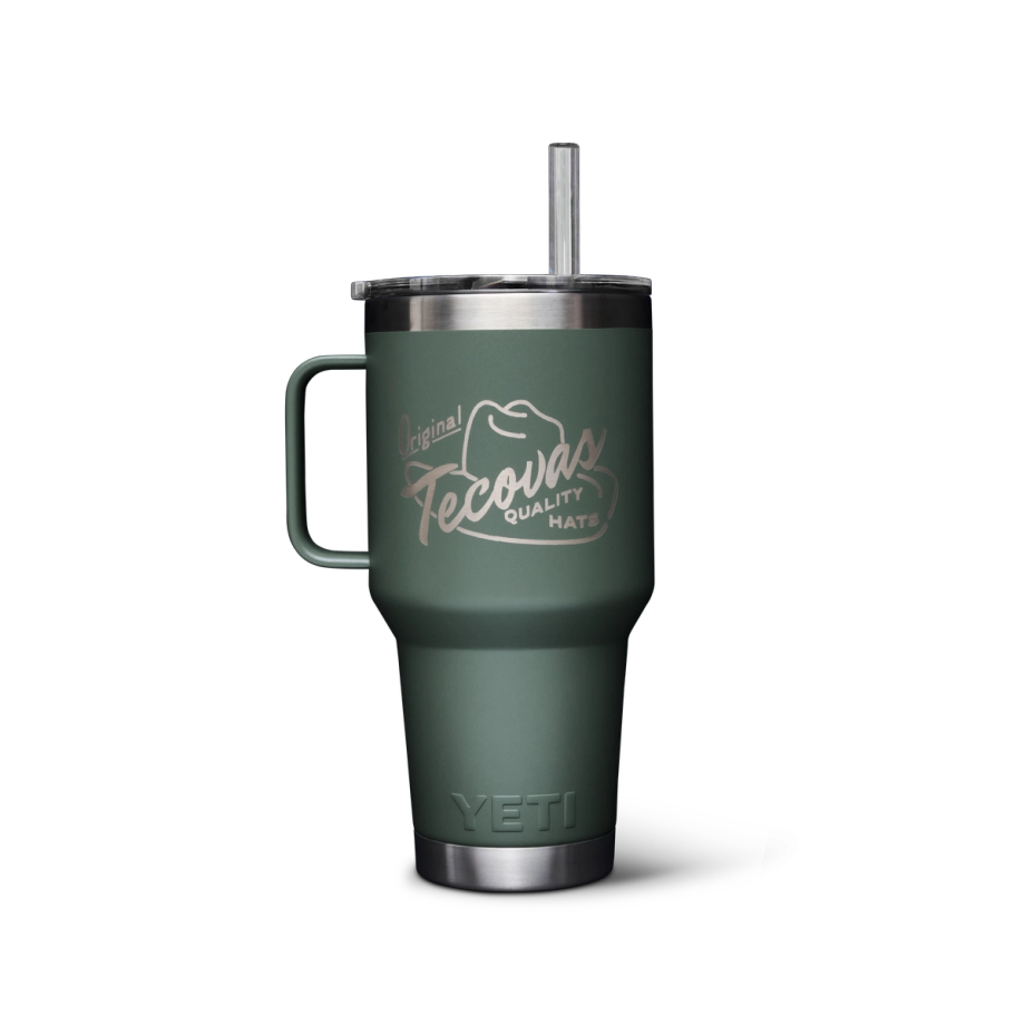 Image of the Yeti Straw Mug in Camp Green on a plain background
