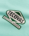 Closeup detail view of Men's Neon Sign Tee - Turquoise