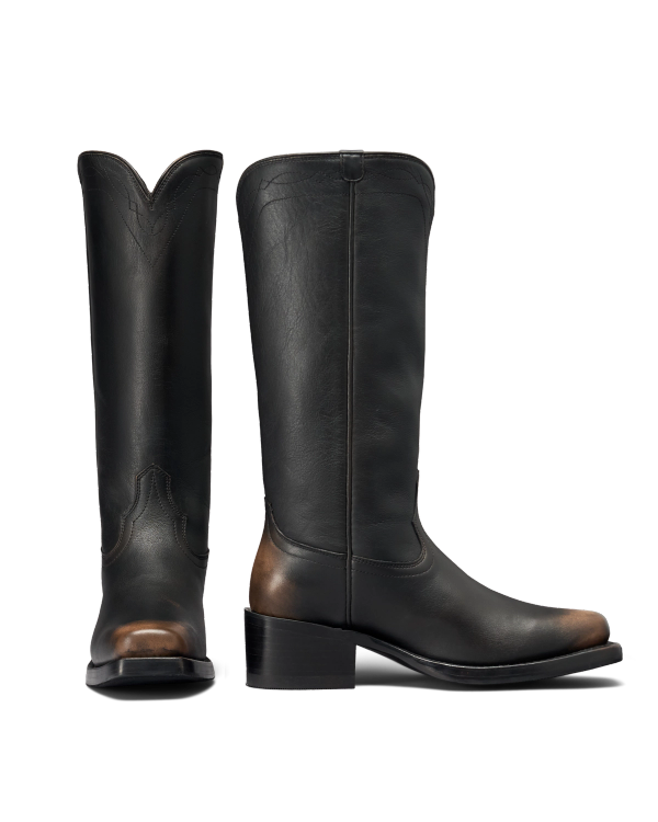 Pair view of The Charlie - Midnight Cowhide on plain background