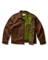Front view of Buckaroo Waxed Canvas Trucker Jacket - Tobacco on plain background