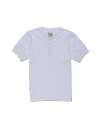 Flatlay image of the Men's Short Sleeve Henley in white