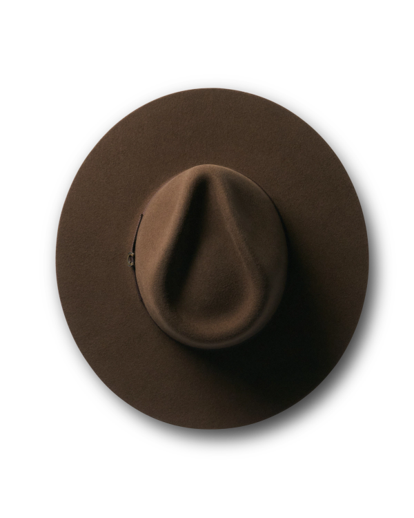 View of The Belle Wool Cowgirl Hat - Medium Brown