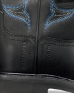 Toe view of The LH WP Round Comp Toe Work Boot - Midnight Cowhide on plain background