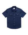 Closeup detail view of Men's Performance Western Pearl Snap SS - Navy