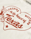 Closeup detail view of Women's Heart of Texas Tee - Bone