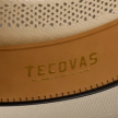 Closeup detail view of Cattleman Straw Cowboy Hat - Natural