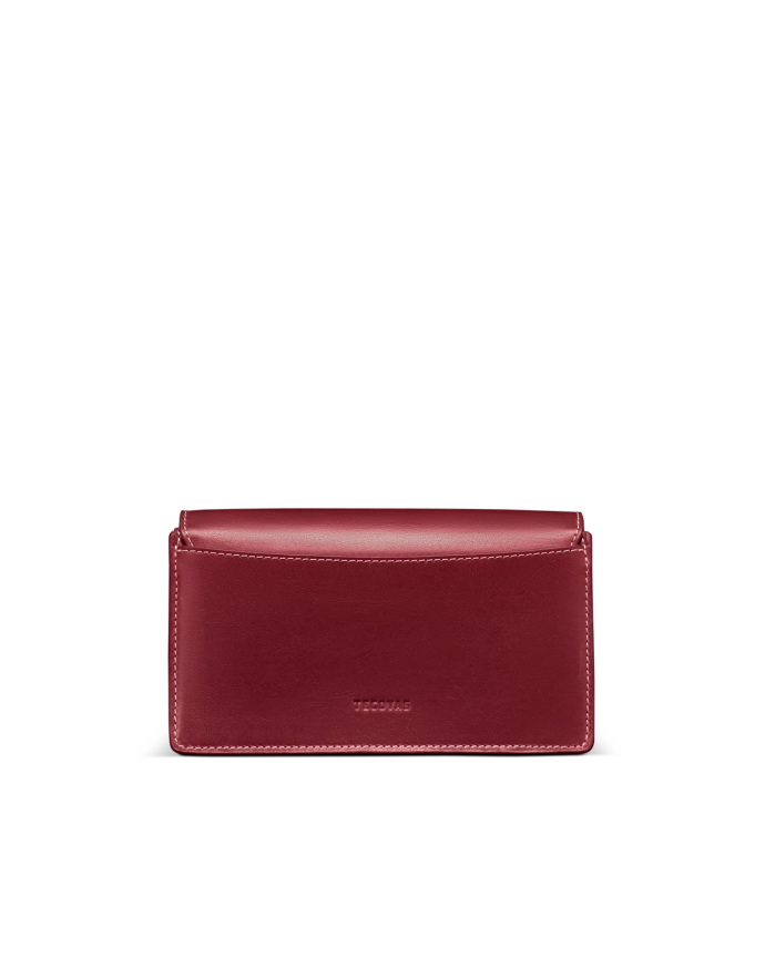Back view of Concho Chain Crossbody - Cabernet on plain background