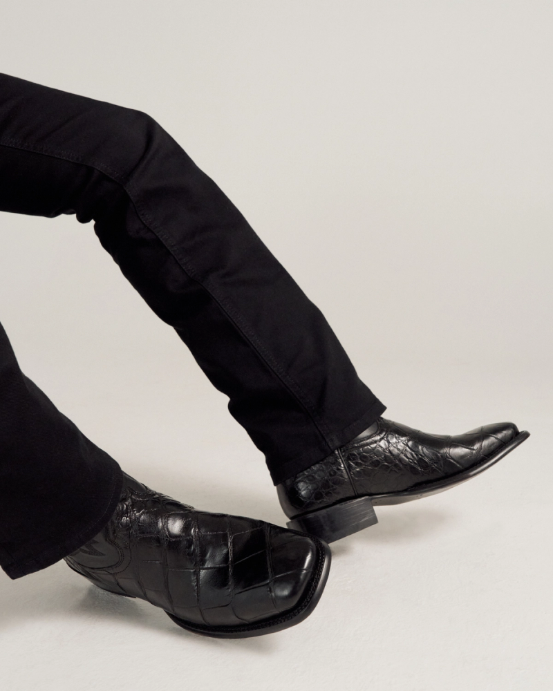 The Adams in Midnight Giant Gator - Men's Cowboy Boot | Tecovas