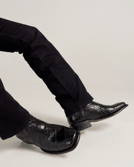Men's Black Square Toe Cowboy Boots | Tecovas