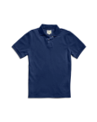 Closeup detail view of Men's Polo Pearl Snap SS - Navy