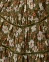 The Charlie Dress by Kristopher Brock - Olive/Beige Floral close up