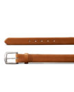 Closeup view of Men's Dress Belt - Caramel