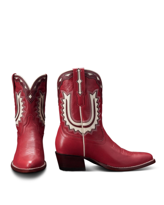 Pair view of The Jolene - Crimson / Bone on plain background