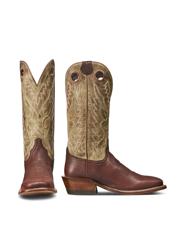 Pair view of The Cody - Mahogany Smooth Ostrich on plain background