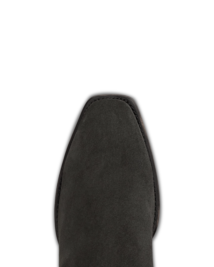 Toe view of The Warren - Gunsmoke Suede on plain background