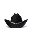 Back view of Hat Band - Black Bone on plain background