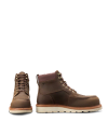 Pair view of LongHaul Waterproof Moc Composite Toe Work Boot - Espresso on plain background