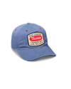 Quarterfront view of Boot Company Hat - Blue on plain background