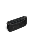 Front view of Eel Concho Clutch - Midnight on plain background