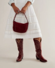 View of Slouchy Shoulder Bag - Cabernet