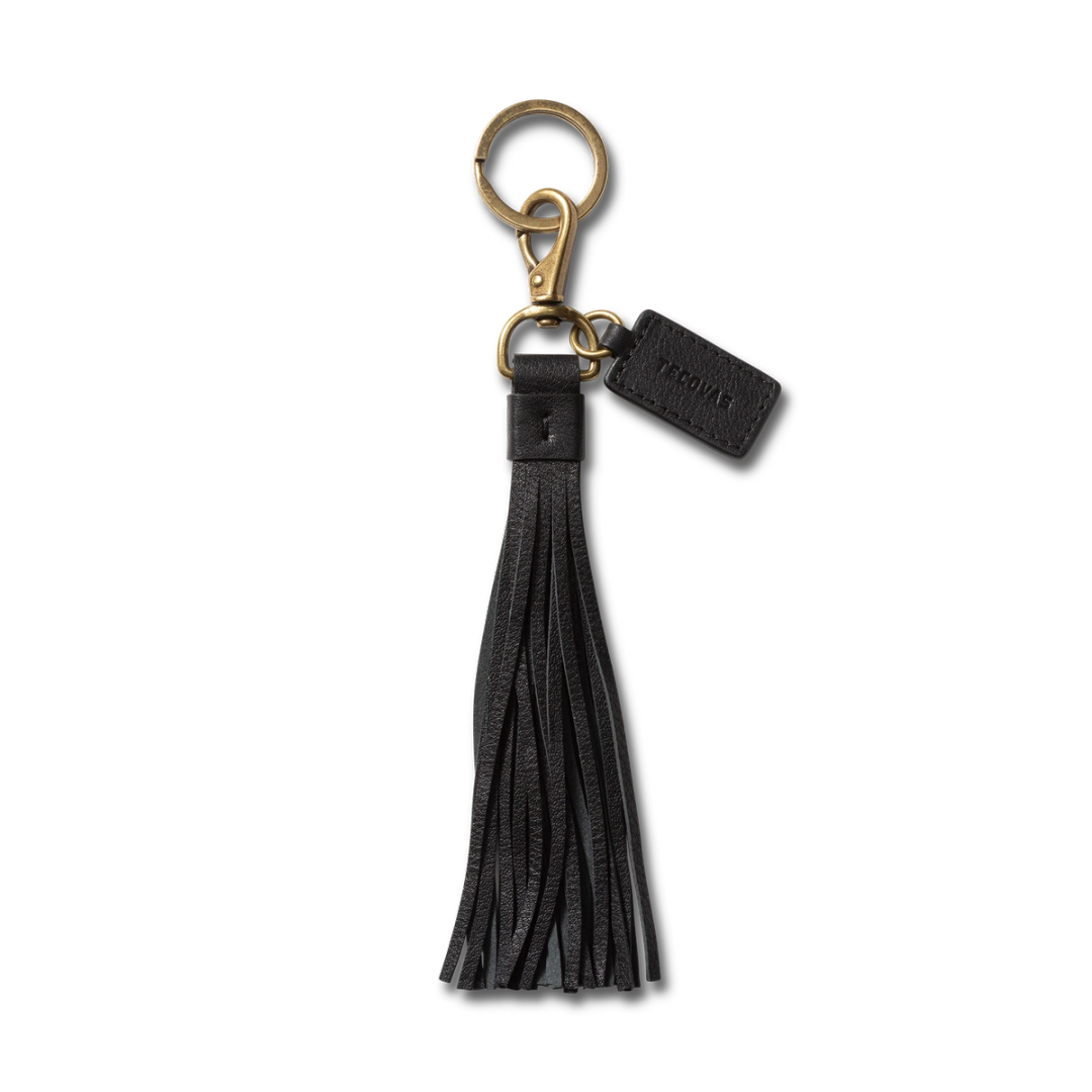 Leather Tassel Key Ring - Midnight Bovine | Tecovas
