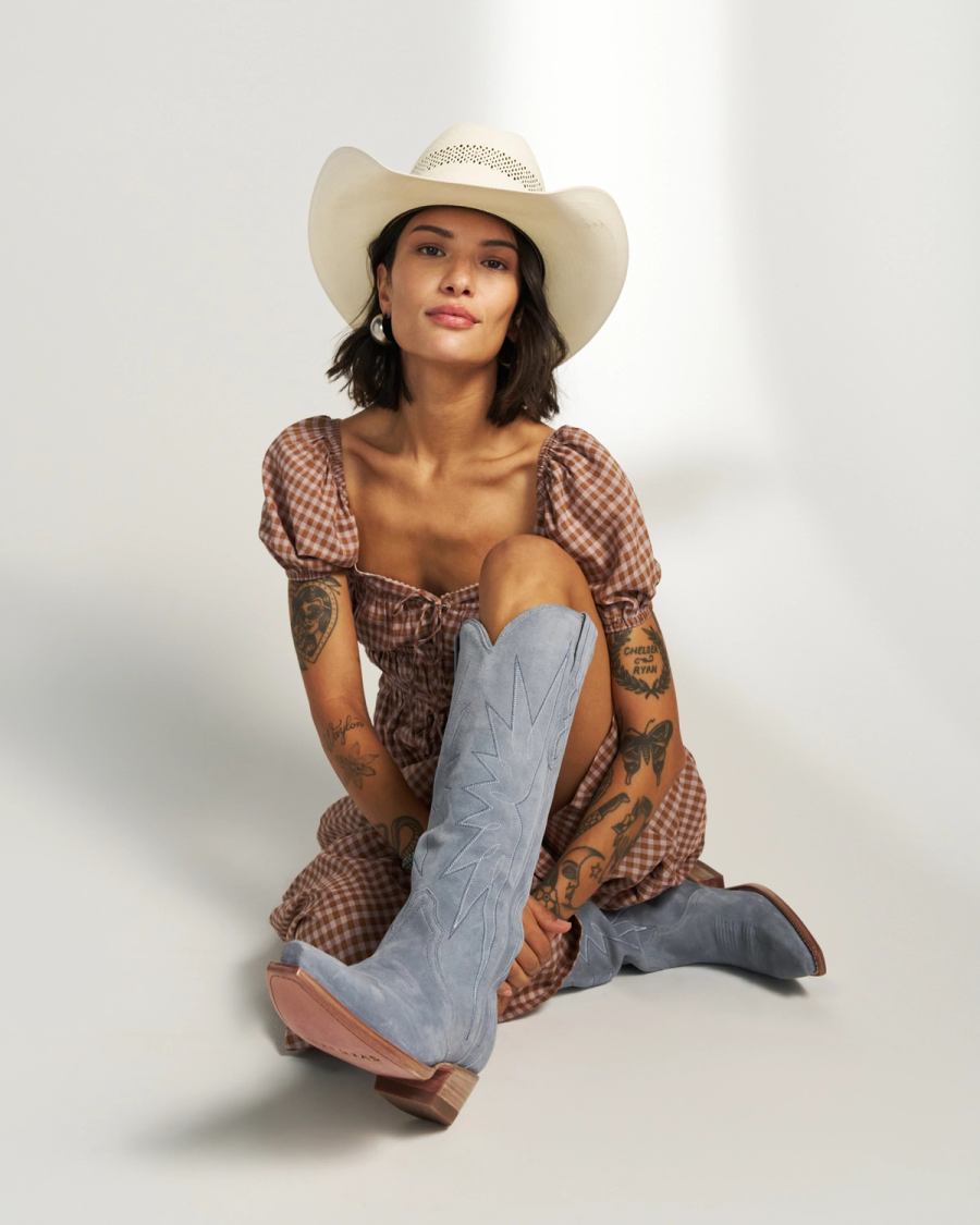 LORETTA JERRY 6個 The Loretta in Chambray Suede - Women's Cowgirl Boot | Tecovas