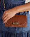 View of Concho Chain Crossbody - Saddle