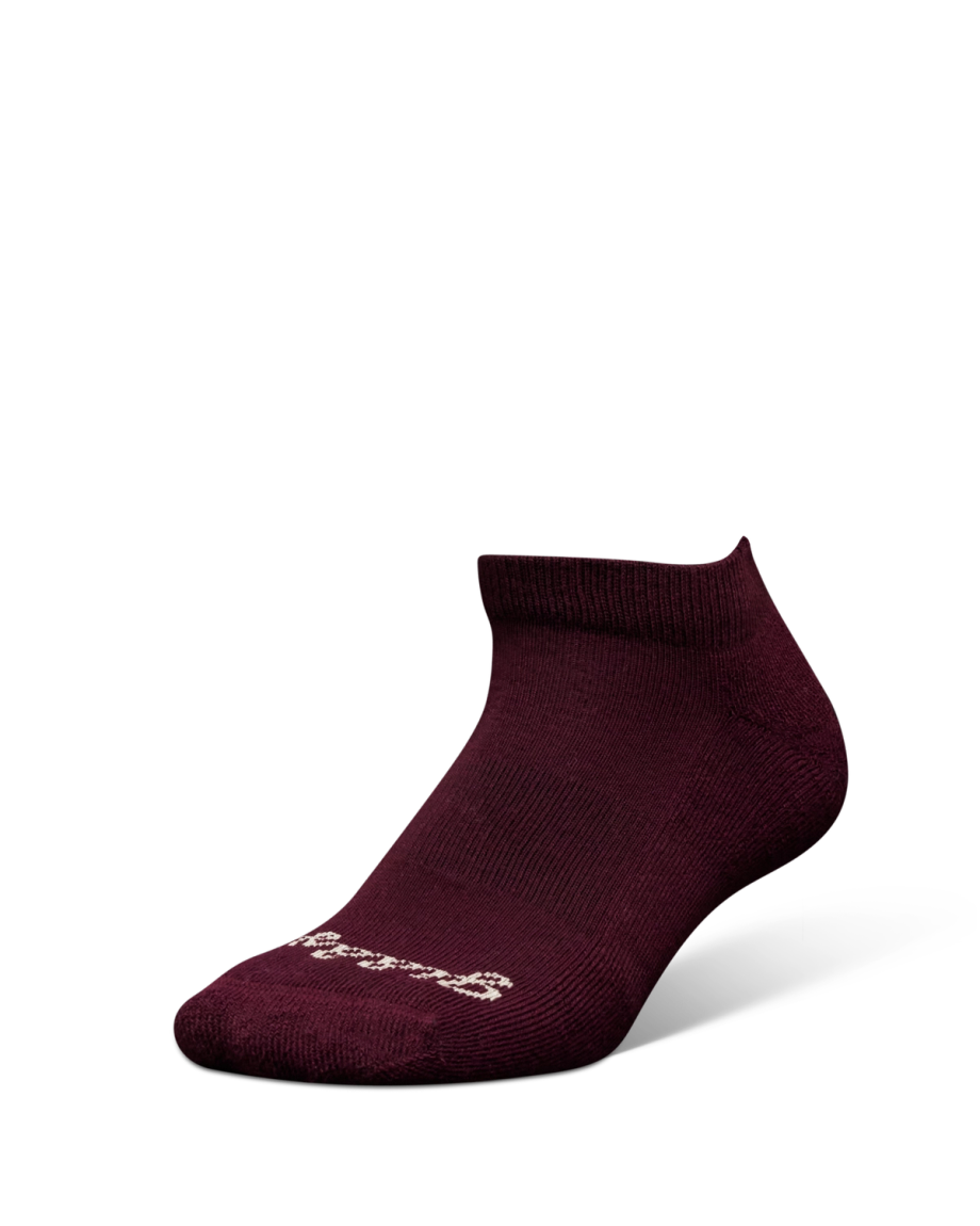 View of Giddy Up Ankle Sock (2-Pack) - Cream / Burgundy