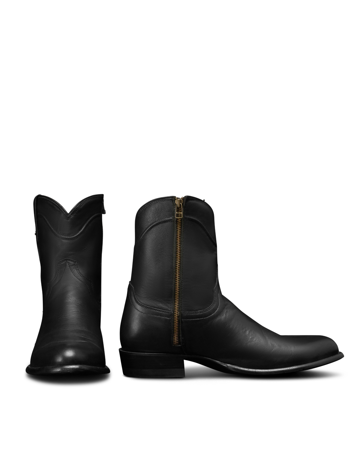 black dress cowboy boots men Men's Desperado Square Toe Boot In Matte grain leather foot and upper Tecovas Men's The Dean Midnight