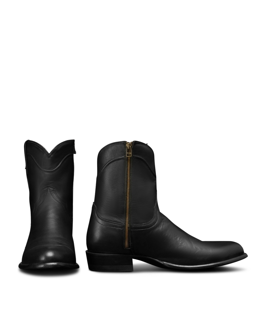 The Dean Men's Zip Boot - Black cowhide | Tecovas