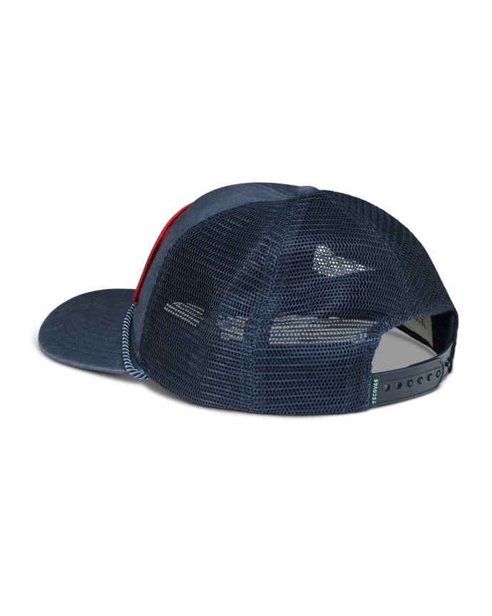 Quarterback view of Mechanic Trucker - Washed Blue on plain background