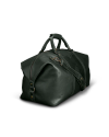 Quarterfront view of Bartlett Large Weekender - Midnight Green on plain background