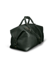 Quarterfront view of Bartlett Large Weekender - Midnight Green on plain background