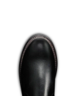 Toe view of The Rugged Chelsea - Midnight Cowhide on plain background