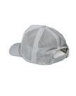 Quarterback view of Quality Made Performance Trucker Hat - Gray on plain background