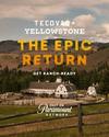 A ranch scene with hills and a barn. The text reads, "Tecovas + Yellowstone: A Match Made in the West. Get the Yellowstone Look.